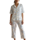 Women's Comfortable Long-Sleeve Printed Recliner Pajama Set