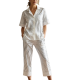 Comfortable Printed Long-Sleeved Women's Casual Pajama Set