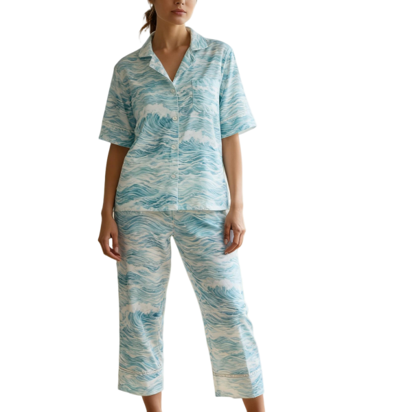 Women's Soft Long-Sleeved Printed Comfortable Casual Pajama Set