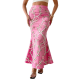 Hot-Selling High-Waisted Printed Polyester Women's Fitted Pencil Skirt