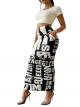 Wrinkle-Free High-Waisted Printed Polyester Women's New Pencil Skirt